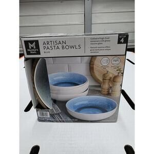 Member's Mark Artisan Blue Pasta Bowls Set of 4